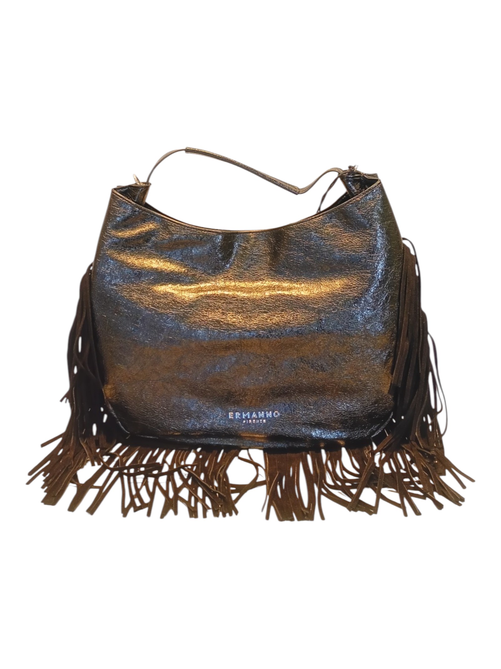 Ermanno Scervino Women's Black Large Hobo Athena Calf Leather Bag
