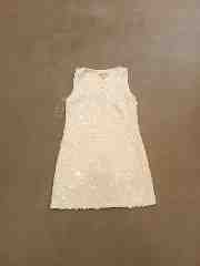 Michael Kors Women's White Sqn Flwr V Nk Shift Dress Polyester